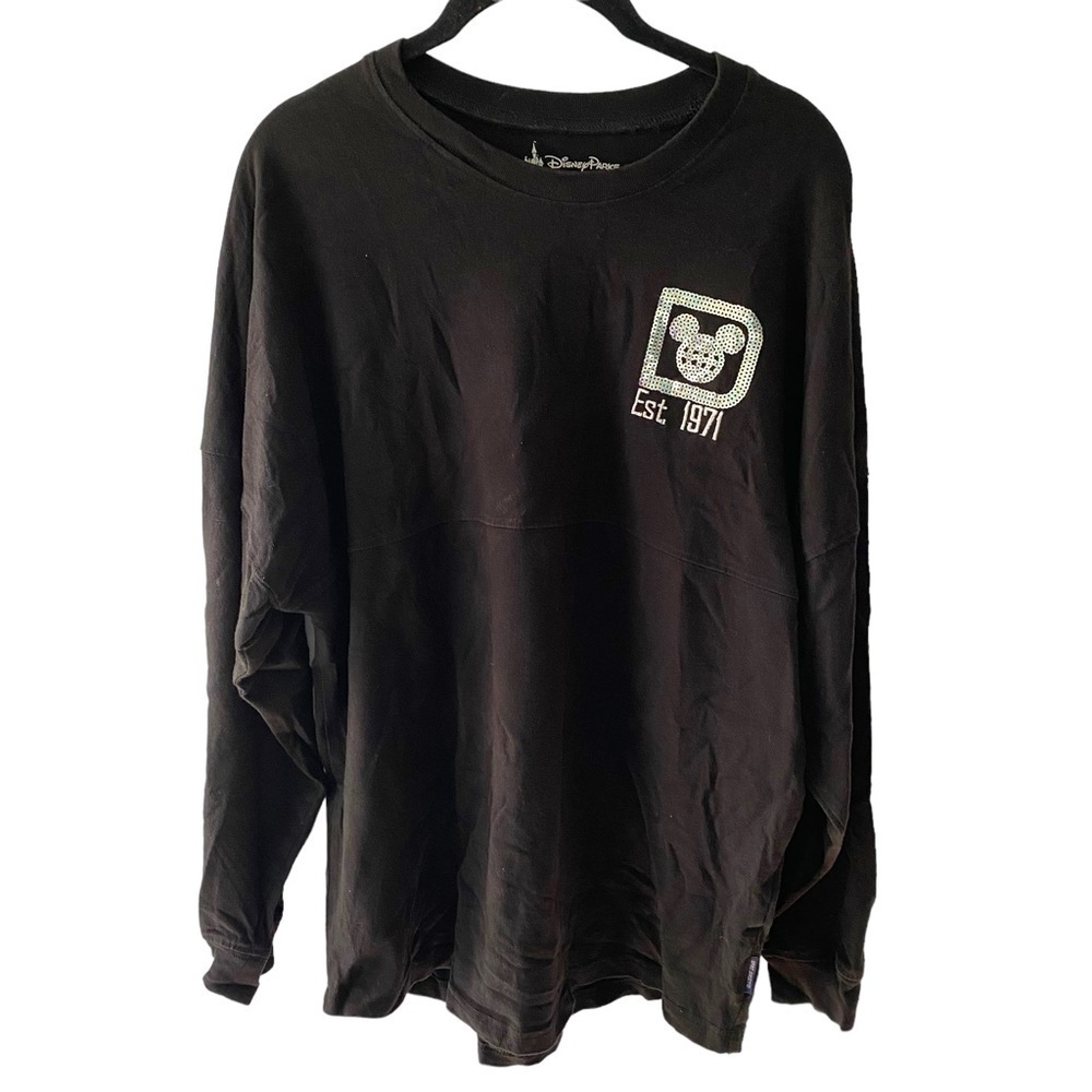 Walt Disney World Spirit Jersey Sequin Black Silver‎ size Small